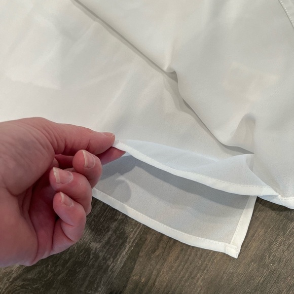 CECE Women's Ivory With Black Eyelet Peter Pan Contrast Collar Blouse Top Small - Picture 9 of 10